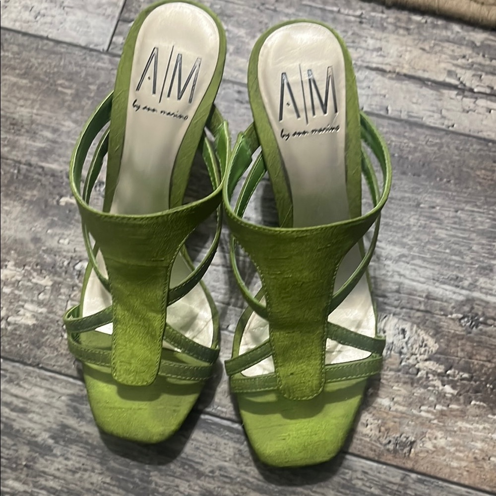 Green Strappy Women's Sandals